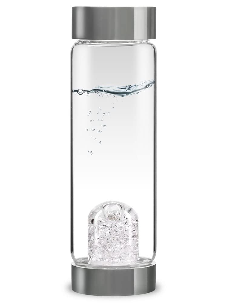 VitaJuwel ViA LOVE - Crystal Water Bottle with Rose Quartz and Garnet