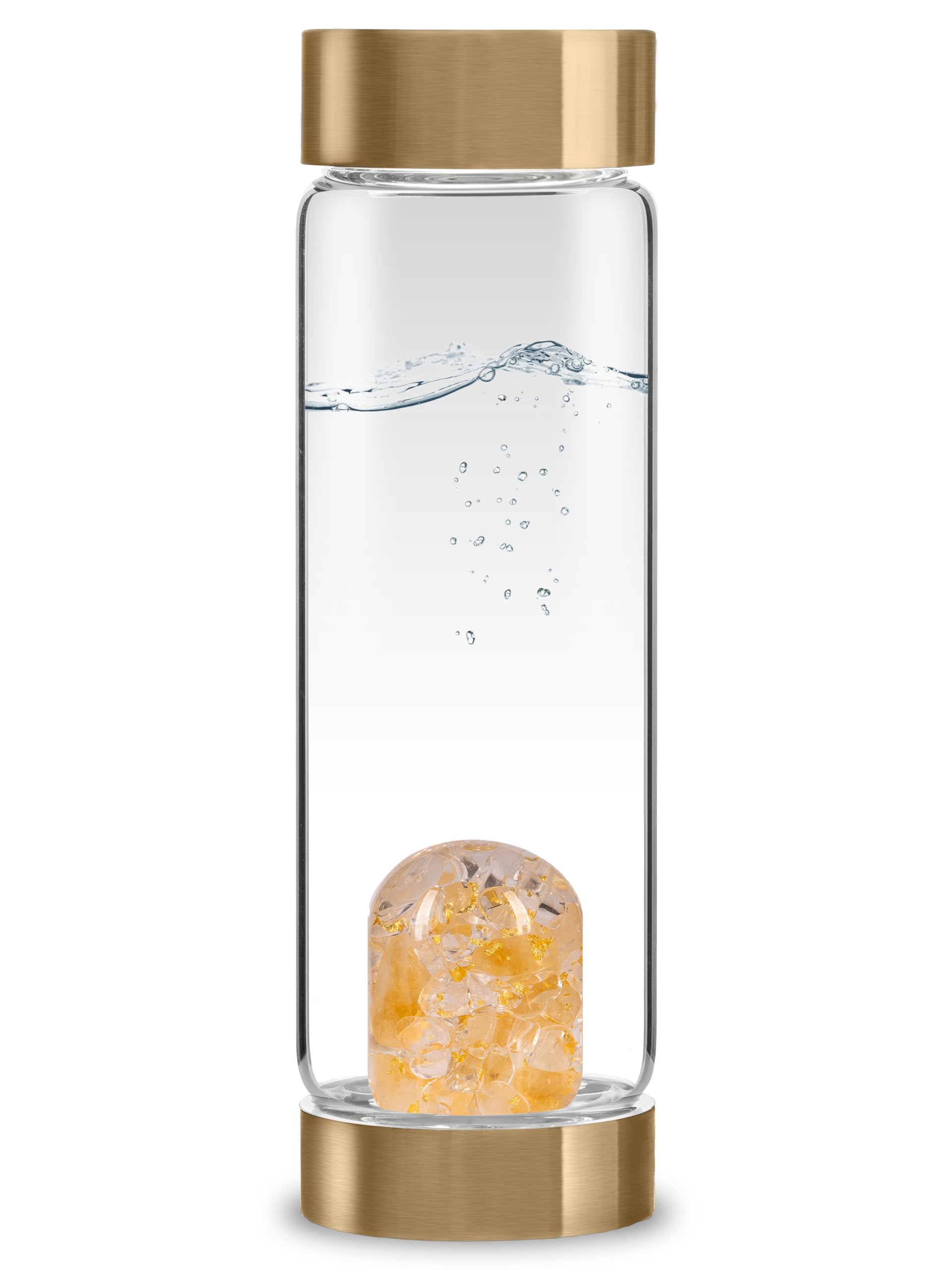 VitaJuwel ViA LOVE - Crystal Water Bottle with Rose Quartz and Garnet