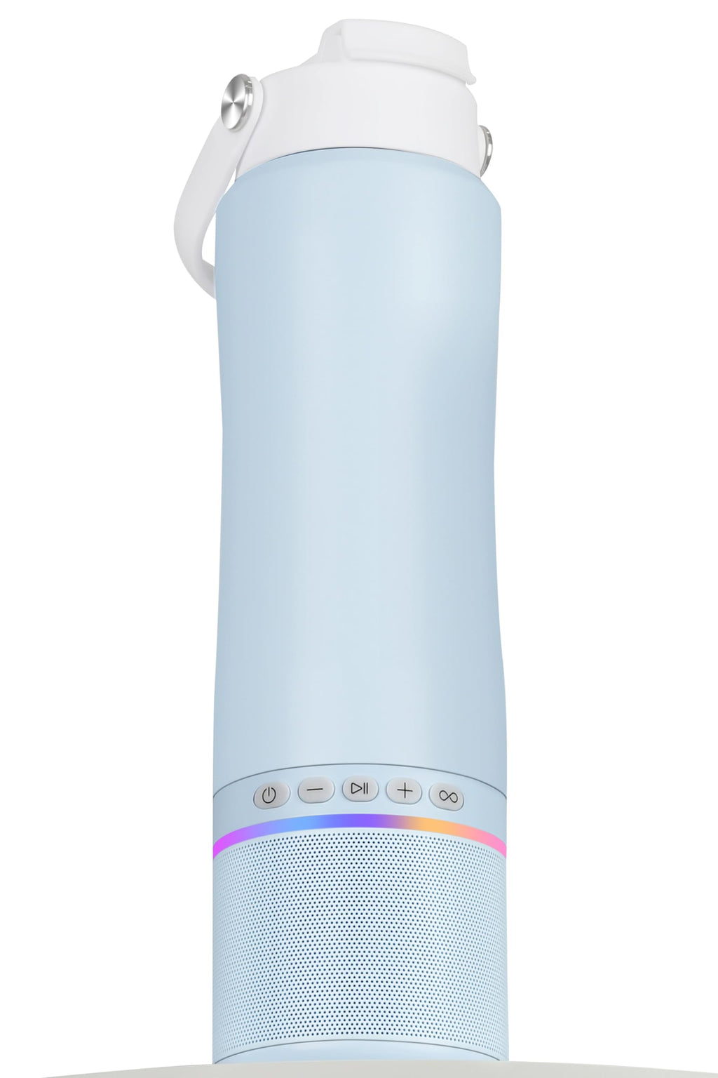 Travel Mug with Portable Bluetooth Speaker - Modular Steel Water Bottle w/Handle and Speaker, Insulated Mug for Camping Sports Beach