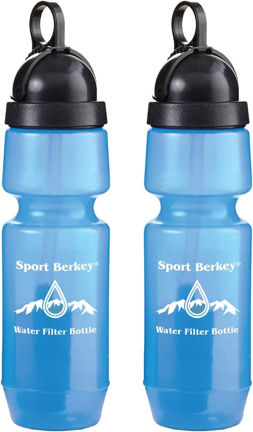Berkey 2-Pack of Sport Water Filter Bottles Ideal for Everyday Use on the Go—Driving, Sports, Exercise, Travel, Home, Work, School and Play