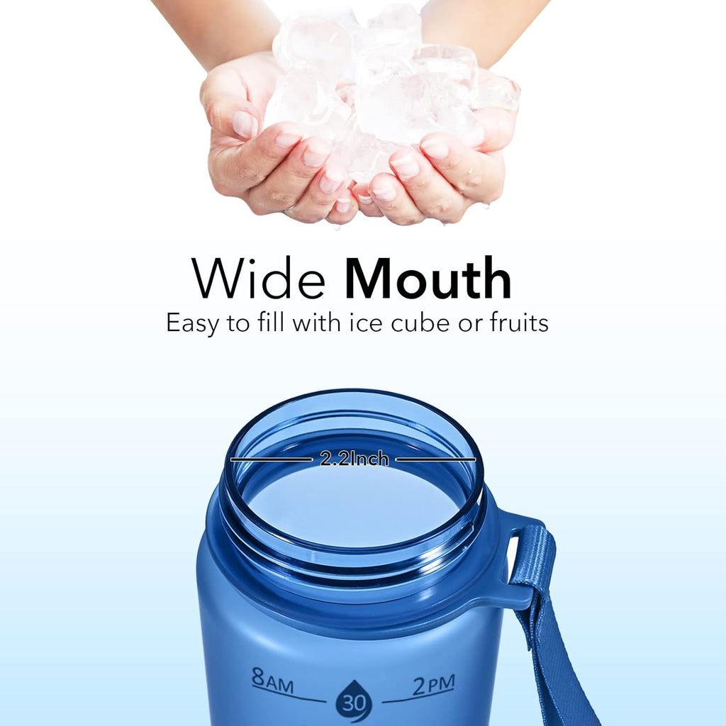 Hyeta 32oz Water Bottles with Straw - Stay Motivated and Hydrated with Convenient Times to Drink Markings, Durable, Leak-proof