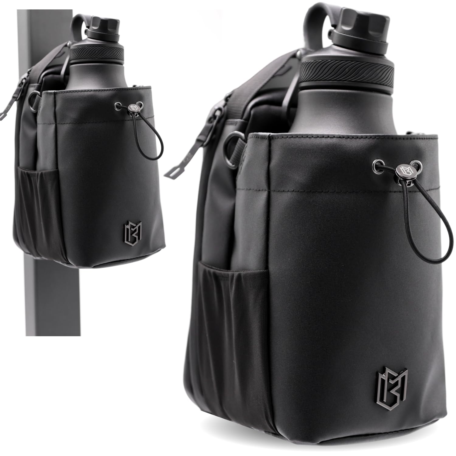 Magnetic Gym Bag for Men and Women – Sling Bottle with Magnetic Attachment | Water Bottle Holder, Gym Pouch, Crossbody Bag for Travel, Sports, Work, Fitness