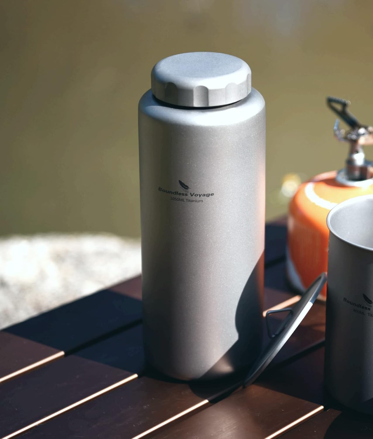 Boundless Voyage Titanium Sport Water Bottle 35.5 fl oz 1050ml | Ultralight, Leakproof, for Outdoor Camping Hiking