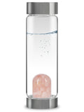 VitaJuwel ViA LOVE - Crystal Water Bottle with Rose Quartz and Garnet