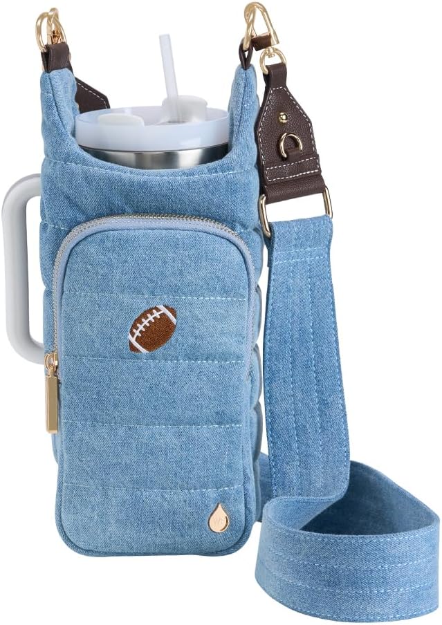 WanderFull® Original HydroBag® HANDLE™ Zipper Slot for Handle, Hands-Free Crossbody Water Bottle Holder & Tumbler Accessories