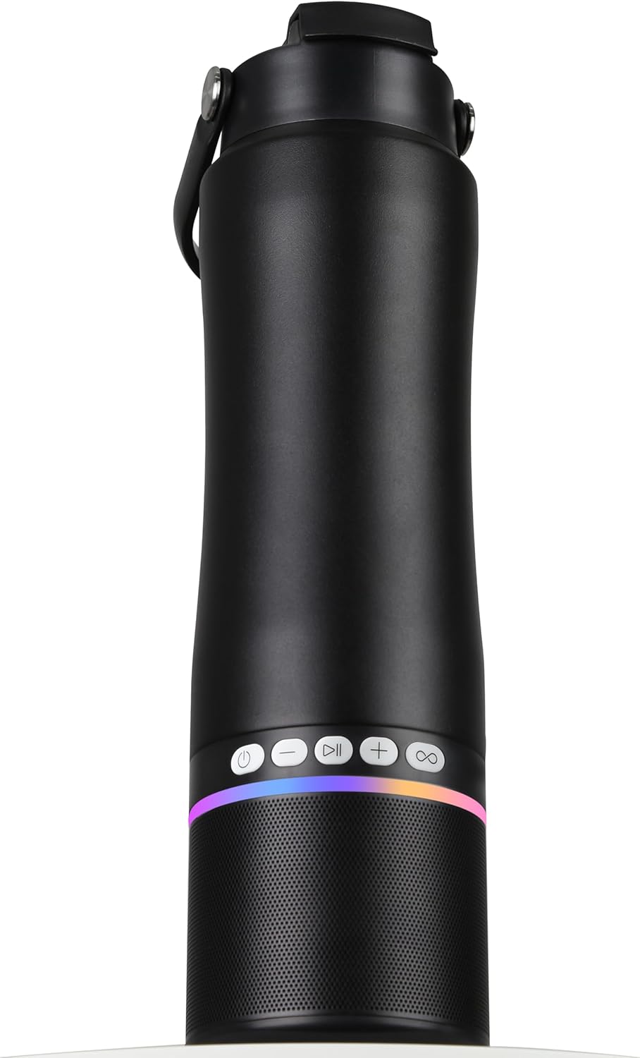 Travel Mug with Portable Bluetooth Speaker - Modular Steel Water Bottle w/Handle and Speaker, Insulated Mug for Camping Sports Beach