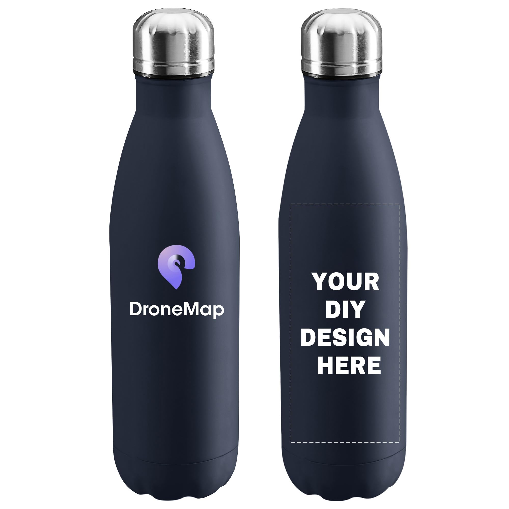 Personalized Custom Water Bottles Print in USA 17oz 10 Pcs Stainless Steel Double Wall Insulated Leakproof Cups With Colorful Text Logo for Sports Outdoors