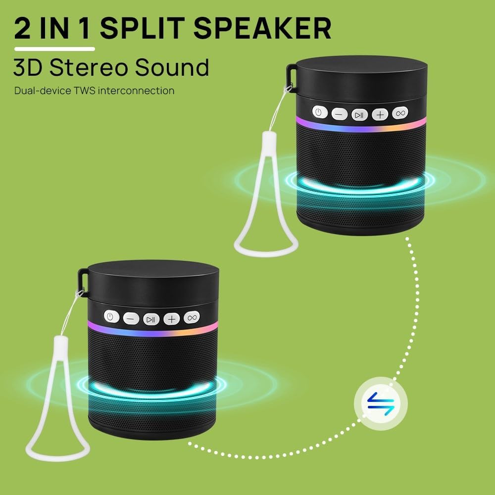 Travel Mug with Portable Bluetooth Speaker - Modular Steel Water Bottle w/Handle and Speaker, Insulated Mug for Camping Sports Beach