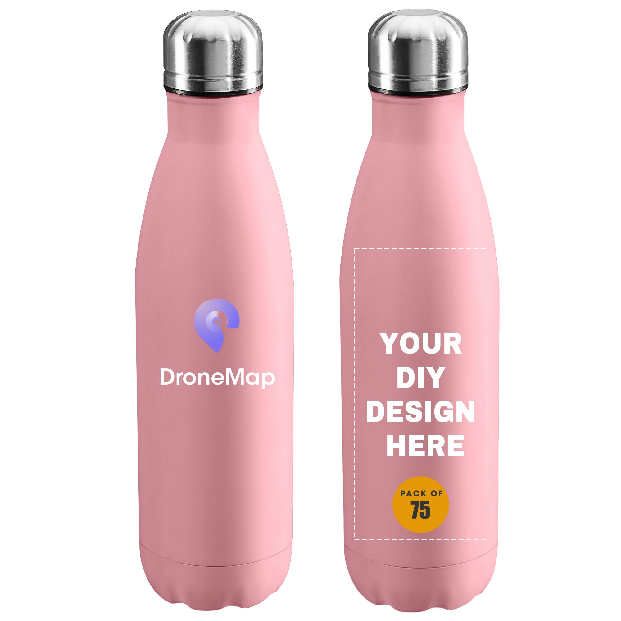 Personalized Custom Water Bottles Print in USA 17oz 10 Pcs Stainless Steel Double Wall Insulated Leakproof Cups With Colorful Text Logo for Sports Outdoors