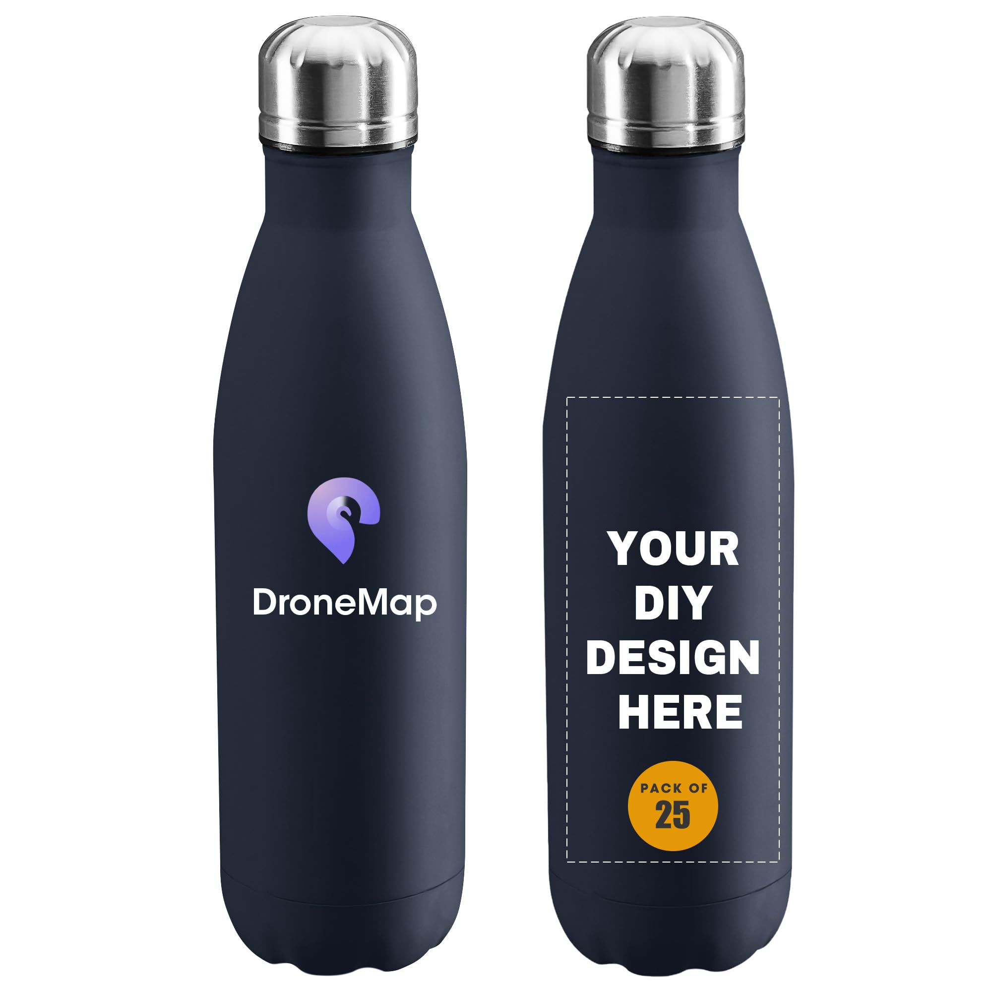 Personalized Custom Water Bottles Print in USA 17oz 10 Pcs Stainless Steel Double Wall Insulated Leakproof Cups With Colorful Text Logo for Sports Outdoors