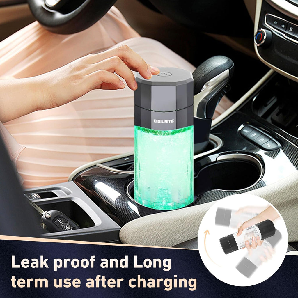 10000PPB+ Hydrogen Water Bottle SPE PEM Technology Hydrogen Water Generator with Seven Colorful Light-Best Hydrogen Water Technology (S-Gray)