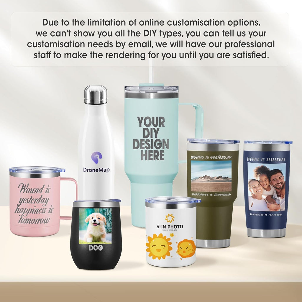 Personalized Custom Water Bottles Print in USA 17oz 10 Pcs Stainless Steel Double Wall Insulated Leakproof Cups With Colorful Text Logo for Sports Outdoors