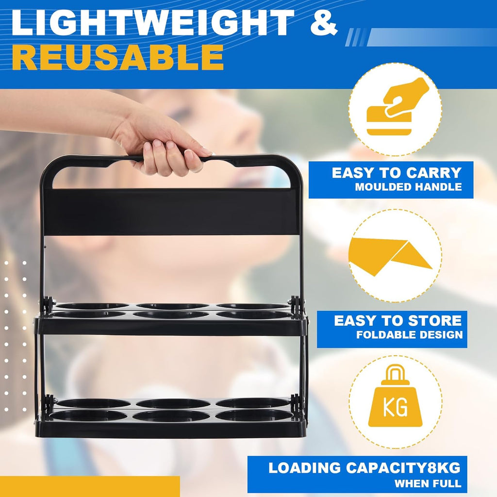 Suclain 14 Pcs Hockey Water Bottles Set, 33 Oz Team Sports Water Bottles and Carriers with Long Straw Stickers Squeeze Wide Mouth Plastic for Football Fitness Bike Gym Camping (White)