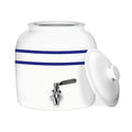 Geo Sports Bottles Geo Sports Porcelain Ceramic Crock Water Dispenser, Stainless Steel Faucet, Valve and Lid Included. Fits 3 to 5 Gallon Jugs. BPA Free (Black Stripe)