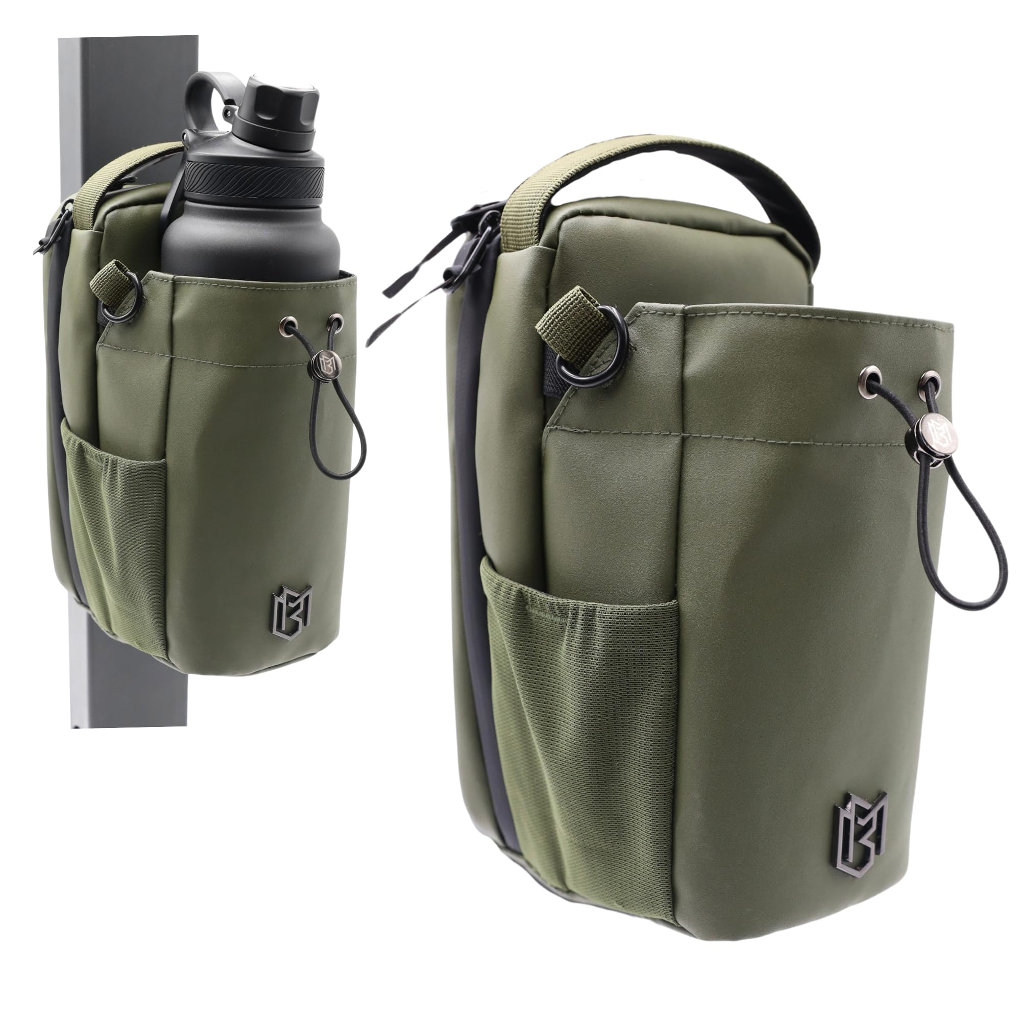 Magnetic Gym Bag for Men and Women – Sling Bottle with Magnetic Attachment | Water Bottle Holder, Gym Pouch, Crossbody Bag for Travel, Sports, Work, Fitness