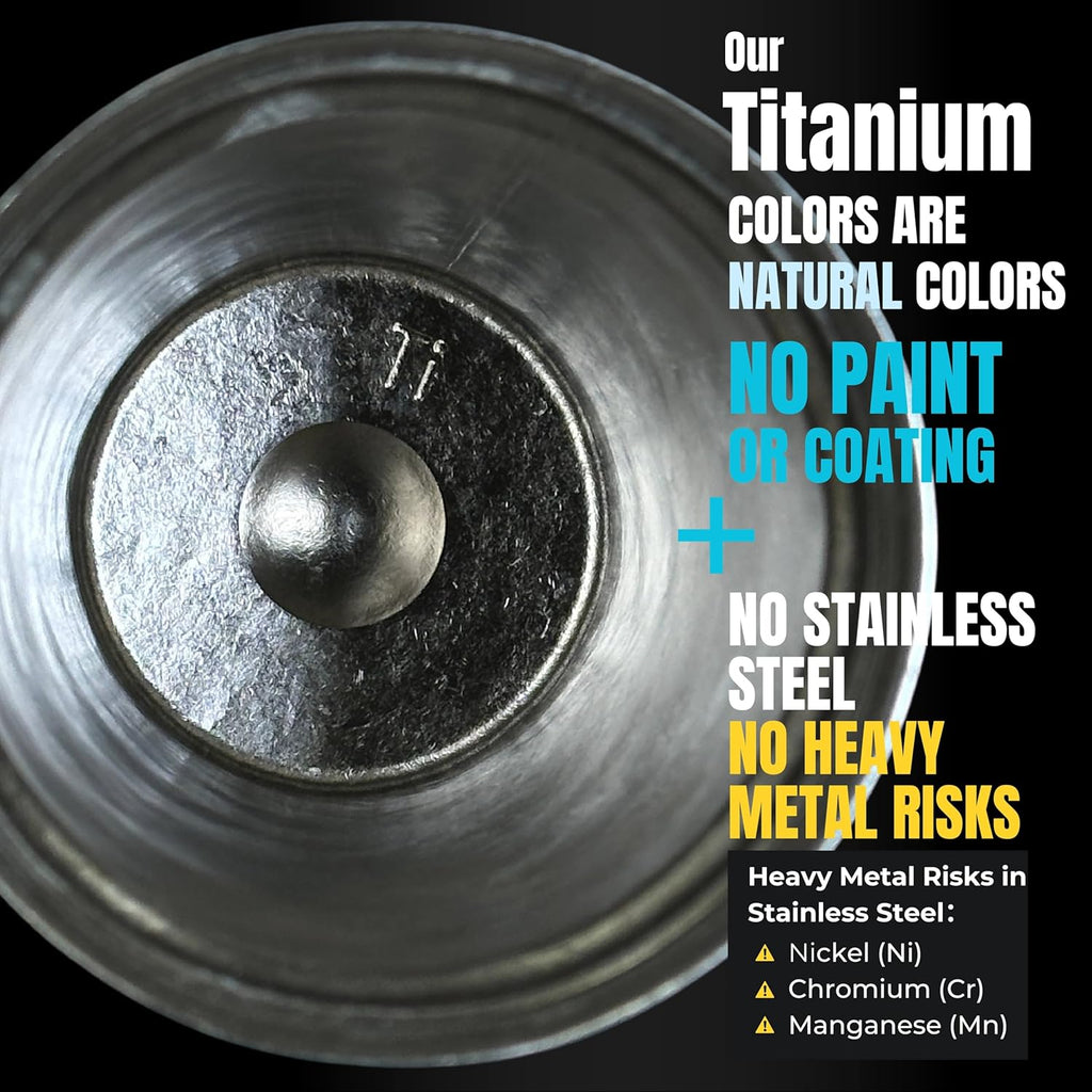 KOYASU 16oz Whole-Body Titanium Travel Mug – Double-Wall Insulated Cup, Leak-Proof Lid, Lightweight & Reusable, BPA-Free Tumbler, Wide Mouth, Durable, Hot 6H/Cold 24H, for Commute or Camping (Lunar)