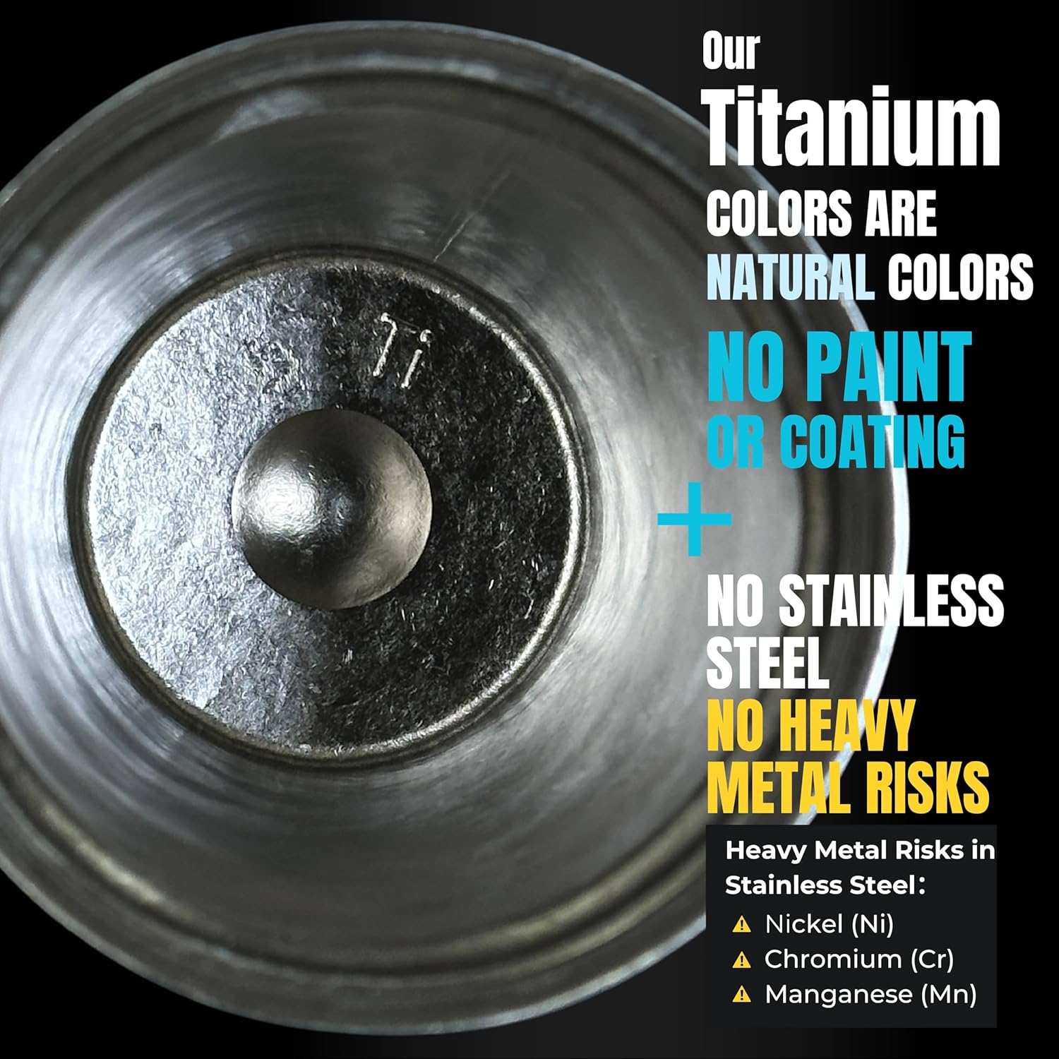 KOYASU 16oz Whole-Body Titanium Travel Mug – Double-Wall Insulated Cup, Leak-Proof Lid, Lightweight & Reusable, BPA-Free Tumbler, Wide Mouth, Durable, Hot 6H/Cold 24H, for Commute or Camping (Lunar)