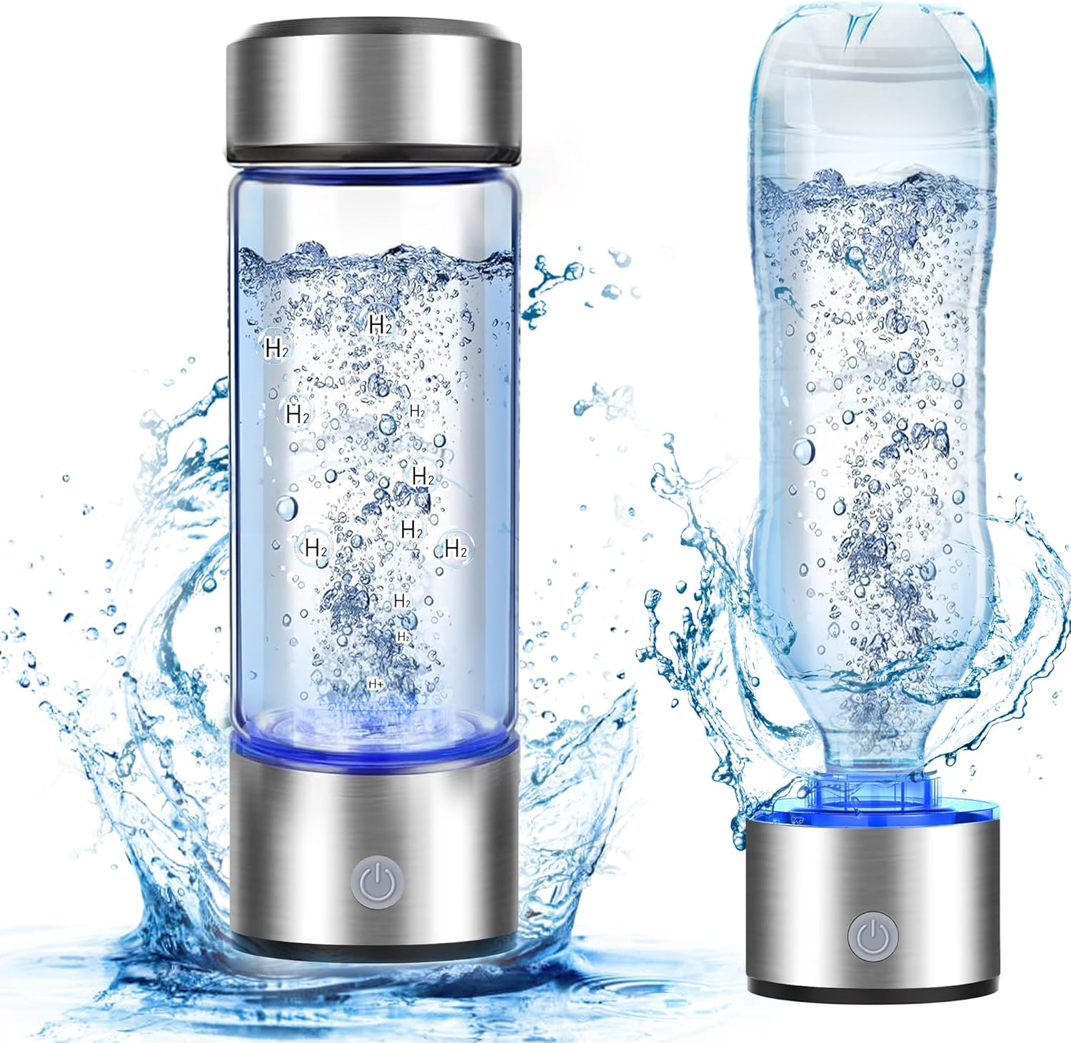 2025 New Hydrogen Water Bottle, 2200PPB in 3Min, SPE PEM Tech, Portable 16OZ, Rechargeable Hydrogen Water Bottle for Travel, Home, Office – Gift for Family & Friends (XR-20)
