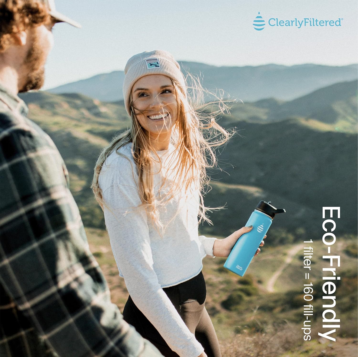 Clearly Filtered 20oz Water Bottle/Targets 220+ Contaminants/Double-Wall Insulated Stainless Steel Filtered Water Bottle BPA/BPS-Free Phthalate-Free Filters Fluoride Lead Chlorine (Charcoal)